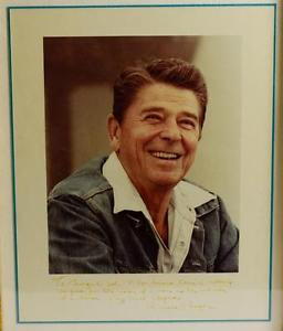 ... -Ronald-Reagan-Signed-Photograph-w-Cowboy-Horse-Themed-Quote-10x8in