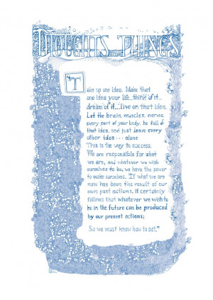 Thought become Things, inspirational quote on large canvas $185/ $450 ...