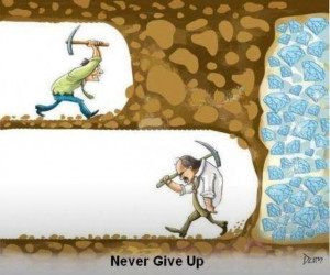 Never give up! #quote