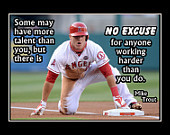 Mike Trout Angels Photo Quote Poster Wall Art 5x7