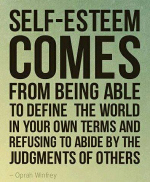 from being able to define the world in your own terms and refusing to ...