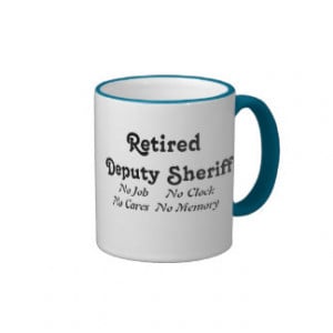 Retired Deputy Sheriff Ringer Coffee Mug