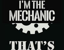The Mechanic That's Why Garage Sign With Velcro Magnet Locker Desk ...