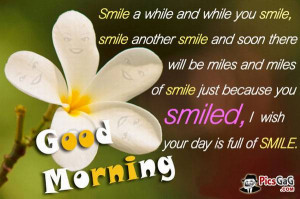 Smile For You Good Morning Quotes