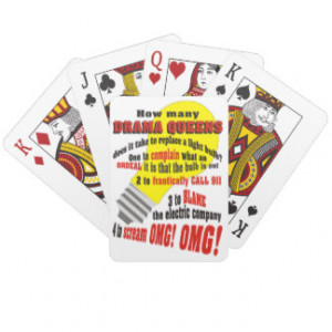 funny_drama_queen_light_bulb_joke_playing_cards_classic_playing_card ...