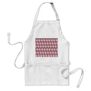 Cute Pink Owls Kitchen Decor Accessories Adult Apron