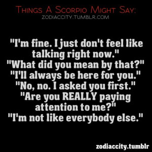 Scorpio sayings