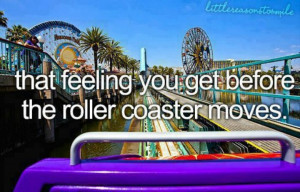 Feeling before roller coaster