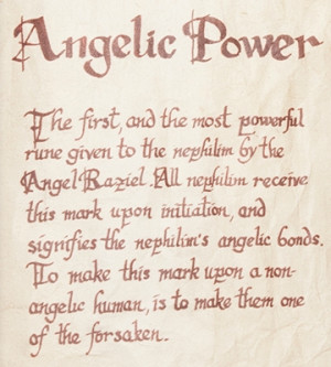 Angelic Power: The first and most powerful rune given to Shadowhunters ...