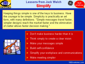 Simplicity Power: SIMPLIFY (25 Lessons from Jack Welch)