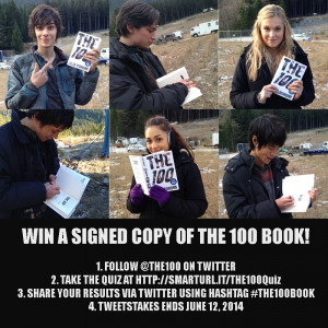 Giveaway: Win a Copy of The 100 Book Signed By Members of the Cast!