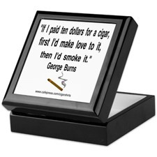 George Burns Cigar Quote 2 Keepsake Box for