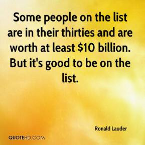 Some people on the list are in their thirties and are worth at least $ ...
