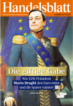 ... Handelsblatt likens ECB President Mario Draghi to the Little Corporal