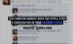 That annoying moment when two people start a conversation on YOUR ...