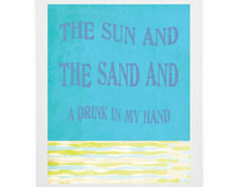 Beach inspired print- seaside art p rint- beach quote print ...