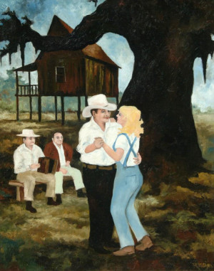 Dance with Me Henry, 1989; oil on canvas by George Rodrigue; Courtesy ...