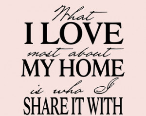 ... my Home, Living room wall decal, Marriage wall decal, Home quote decal