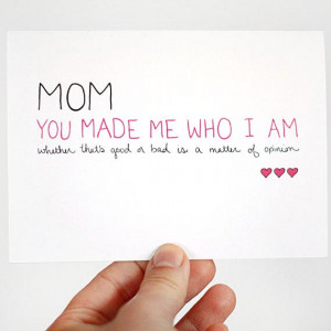 Mothers Birthday Card. Birthday Card for Mom | via JulieAnnArt
