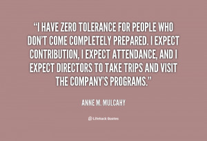 have zero tolerance for people