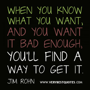 know what you want quotes