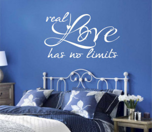 Vinyl Wall Lettering Real Love has no limits Quotes Romantic Decal