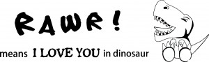 ... To Get Information about Raawr Dinosaur Saying Lettering Sticker