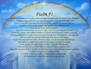 PSALM 91 CHRISTIAN BIBLE VERSE GIFT GOD'S HANDS