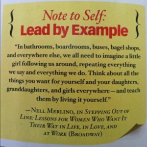 lead by example