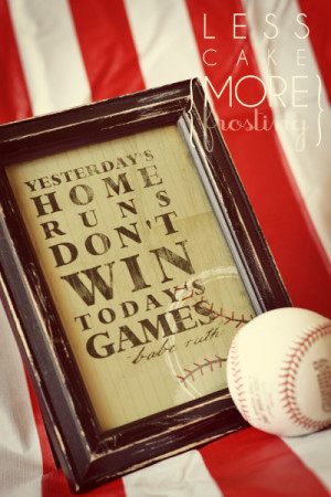 Yesterday’s Home Runs Don’t Win Today’s Games” by Babe Ruth