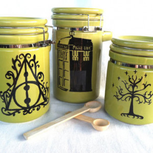 ... Harry Potter, Doctor Who, and Lord of the Rings - Hand painted, lime