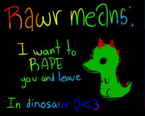 Cute Dinosaur Rawr Cartoon Rawr means... by