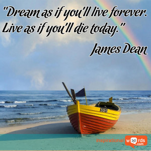 Inspirational Wallpaper Quote by James Dean