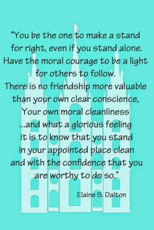 used a quote from Elaine Dalton's talk 