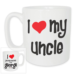 Love (Heart) my Uncle - Personalised Ceramic Mug
