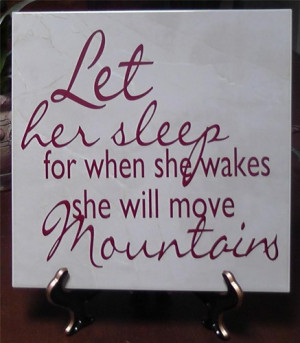 Let Her Sleep for When She Wakes - Vinyl Decal Art On Tiles With ...