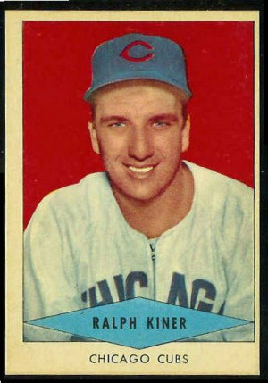 1954 Red Heart - Ralph Kiner SHORT PRINT (Cubs) Baseball cards value