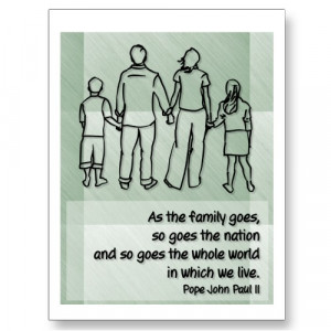 As the family goes … Pope John Paul II Post Card