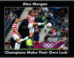 Soccer Poster Alex Morgan Olympic Champion Photo Quote Poster Wall Art ...