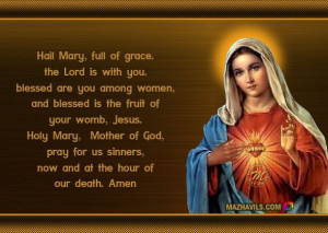hail mary full of grace | MAZHAVILS GREETINGS: Hail Mary, full of ...