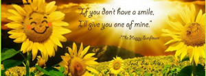 Happy Sunflower Facebook Covers