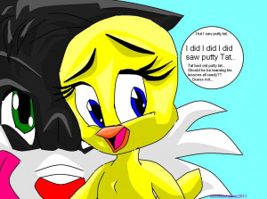 Tweety Bird and Sylvester Looney Tunes by LoonataniaTaushaMay
