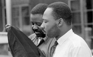Martin Luther King and Ralph Abernathy (background) leave Birmingham ...