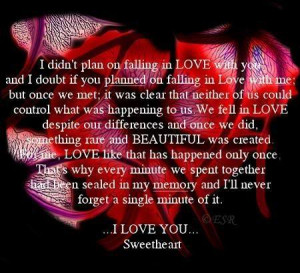 Love You Sweetheart Quotes I love you sweetheart picture