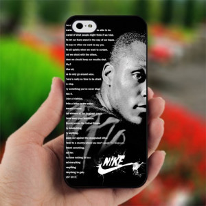 nike quote Barry sanders - Design for iPhone 5 Black Case