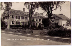 RPPC Postcard View Home of Mary Ellen Chase Blue Hill ME 1948