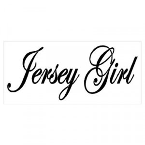 Jersey Girl White Letters Poster