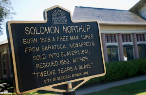plaque dedicated to Solomon Northup in Saratoga Springs, New York ...