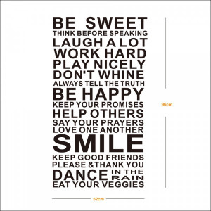 Retail House Rules Family words quotes vinyl wall art decal stickers