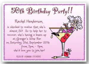 FUNNY 50TH BIRTHDAY PARTY INVITATION WORDING image quotes at ...